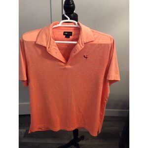Short Par 4 by Grayson Orange Polo Golf XL Short Sleeve EUC